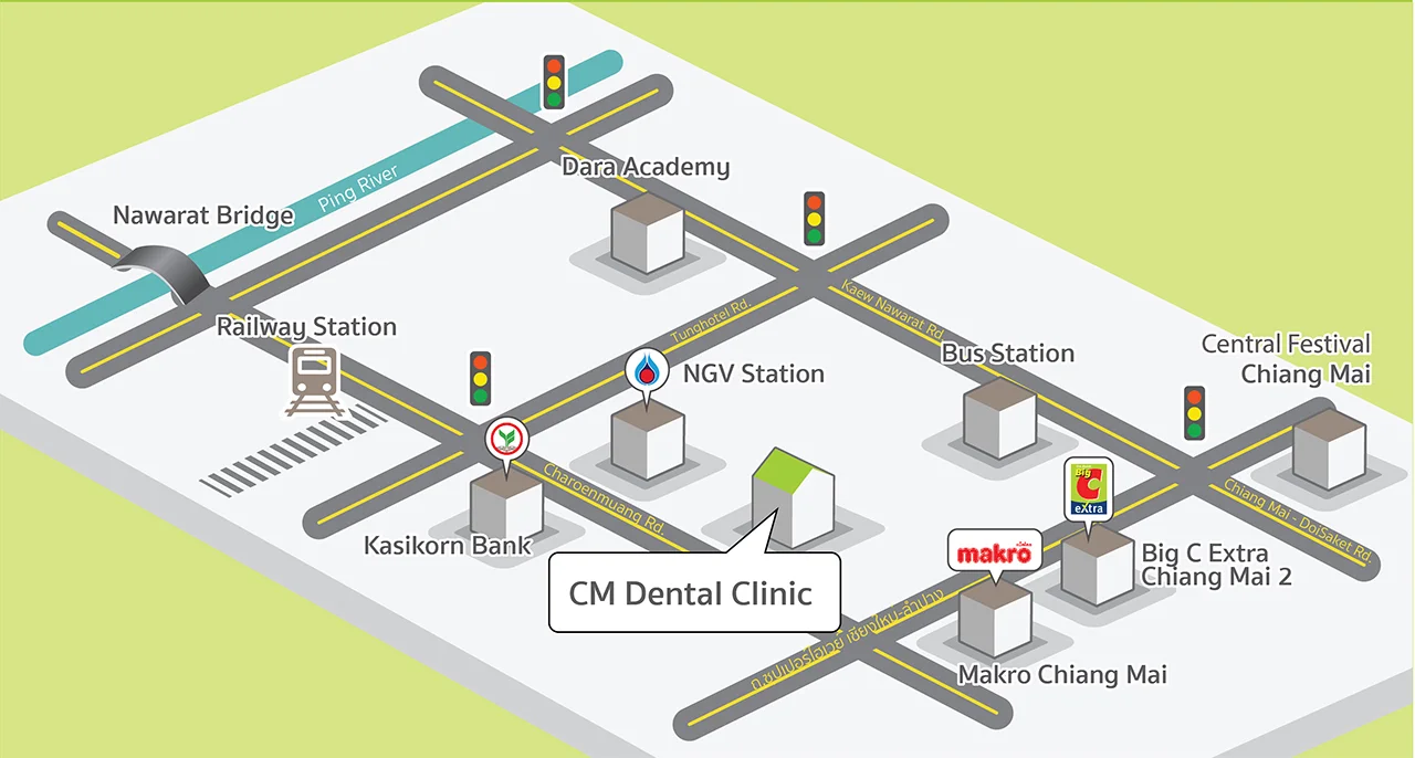 CM dental Clinic Chiang Mai map